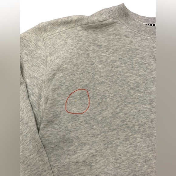 PINK Victorias Secret Raw-Edge Cropped Crewneck Sweatshirt - Picture 3 of 4